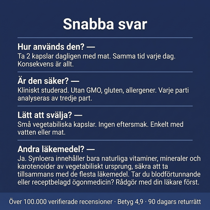 Synloera 15 i 1 avancerad formel för synen